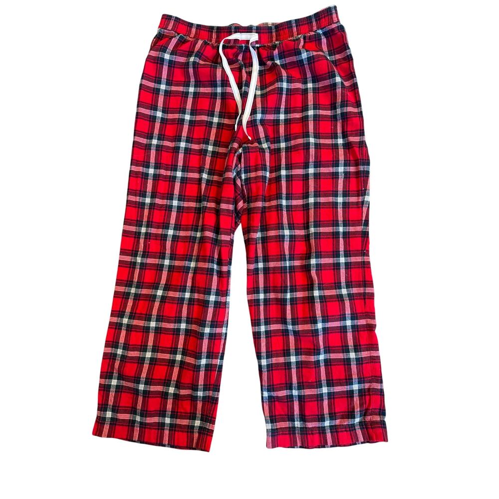 Christmas Holiday Banana Republic Red, Black, White Plaid Cozy Flannel PJ Pants